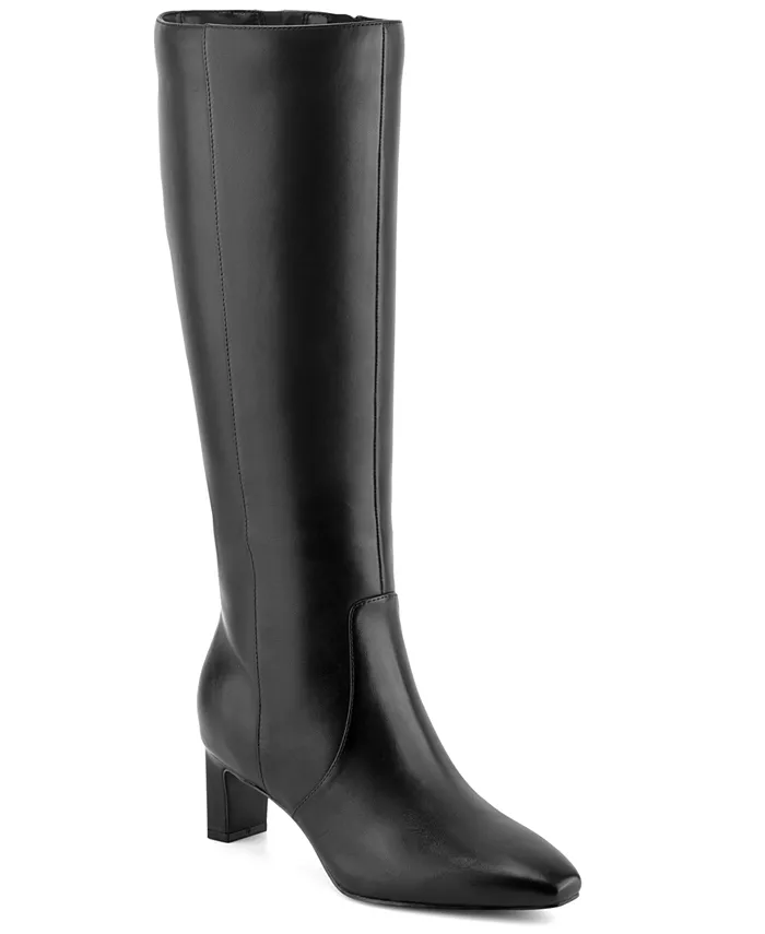 Женские кожаные сапоги Mabel с широким голенищем Rockport, черный