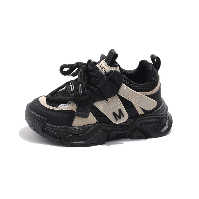 

Кроссовки для бега с низким верхом, амортизирующие, устойчивые к истиранию и отскоку, для детей Marcolor, черный