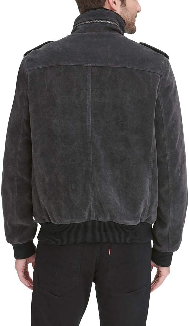 Мужская винтажная куртка-бомбер Levi's из искусственной кожи с оленем (стандартная и для больших и высоких), Charcoal — фото 2