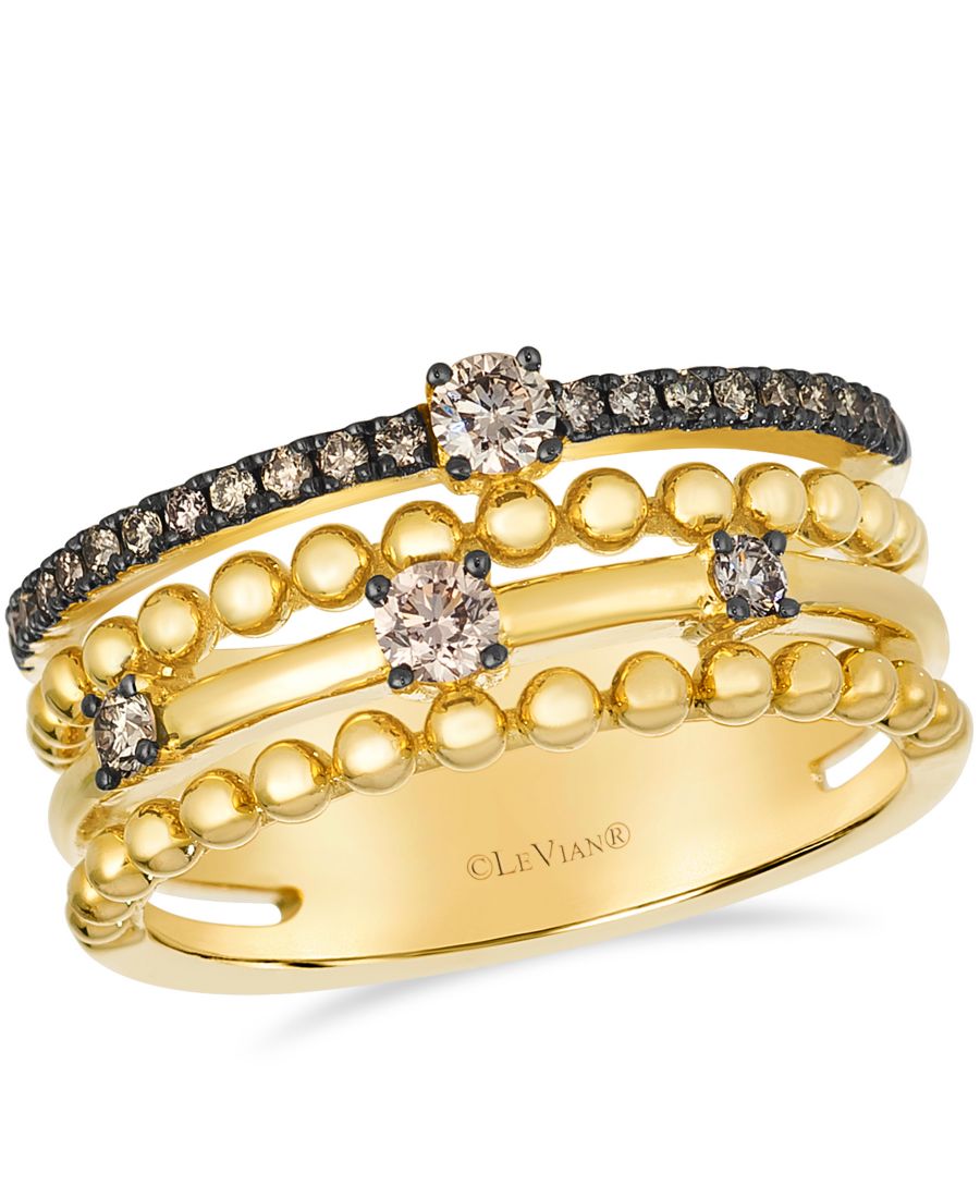 

Кольцо с бриллиантом шоколадного цвета (0,40 карата) в оправе из медового золота 14 карат Le Vian, Yellow Gold