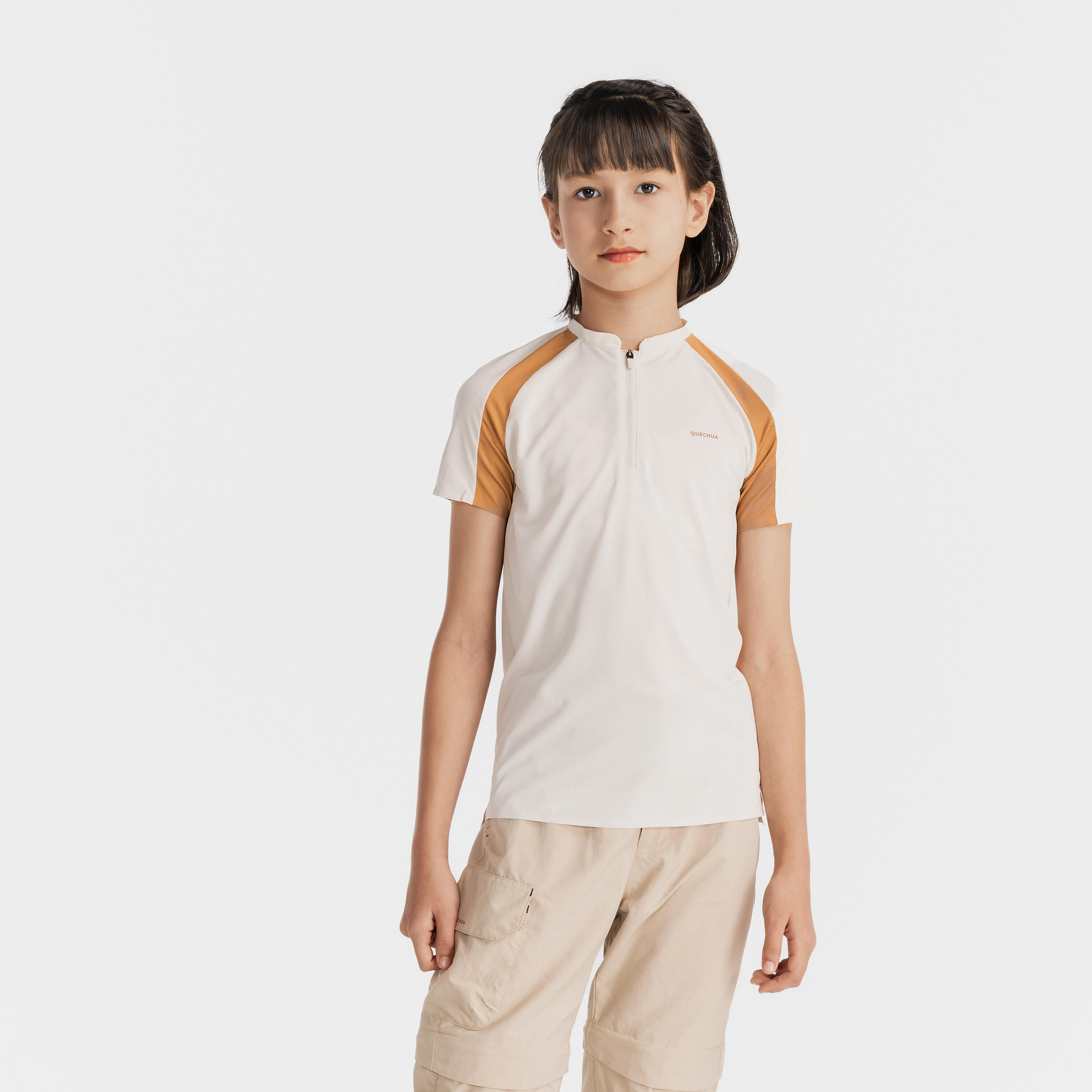 

Детская футболка для походов Quechua MH550 7-15 лет хаки