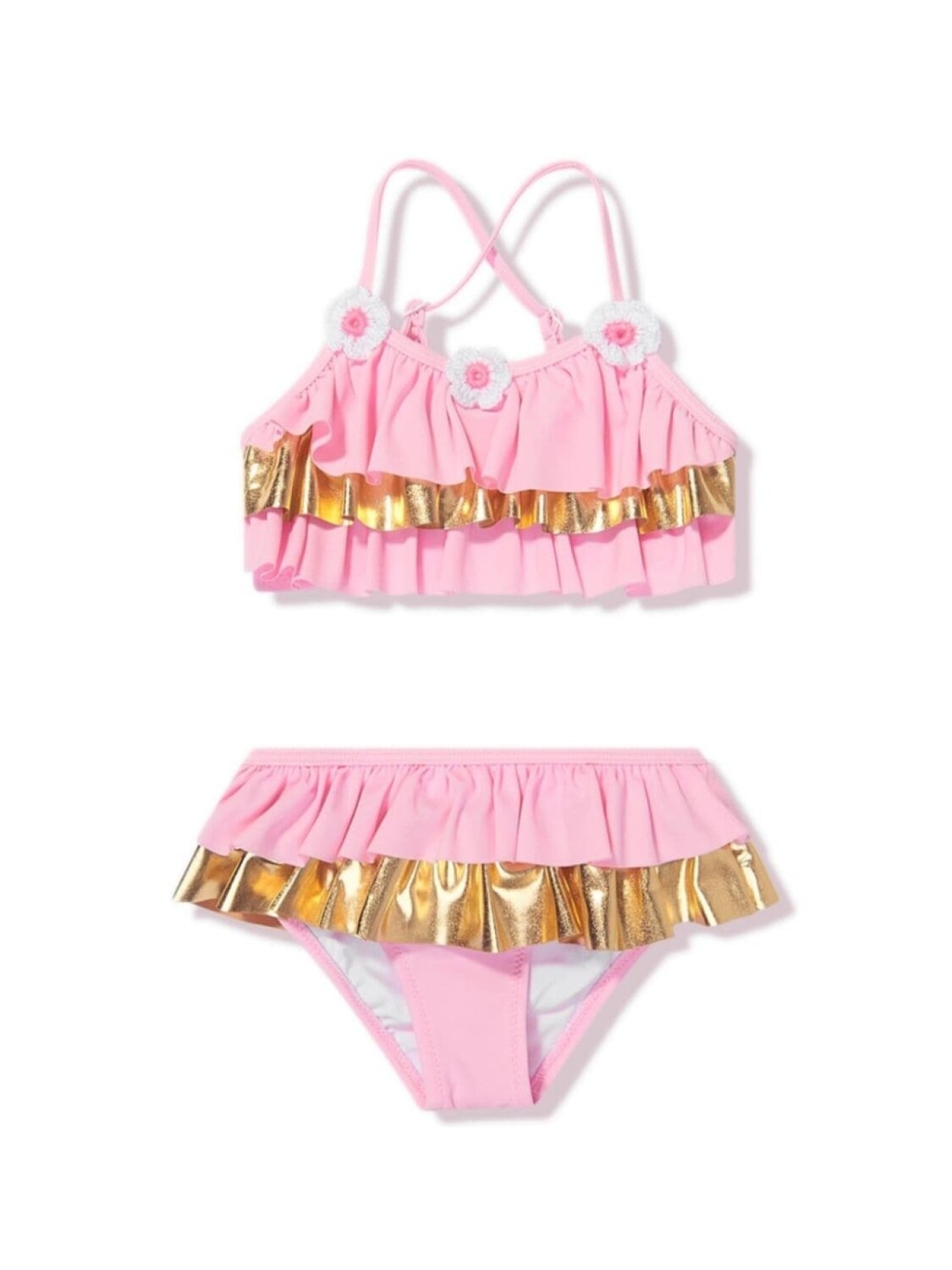 

Бикини River с оборками Nessi Byrd Kids, розовый