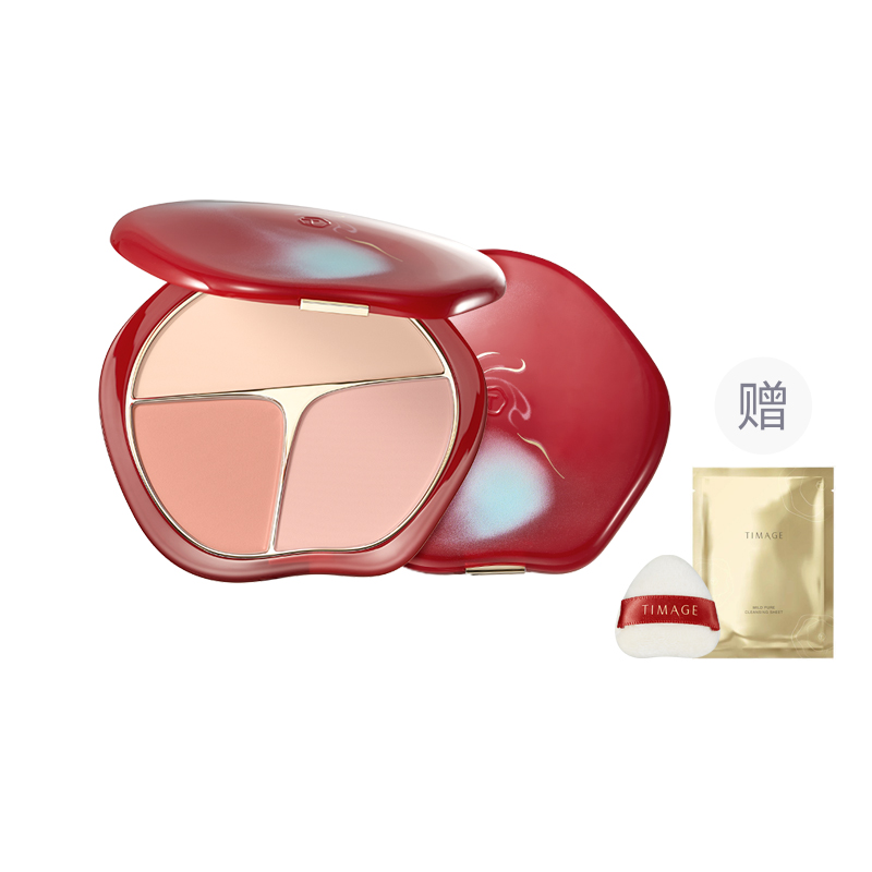 

TIMAGE Contested Green палетка румян Flowing Jade Tricolor для сияния кожи 13g