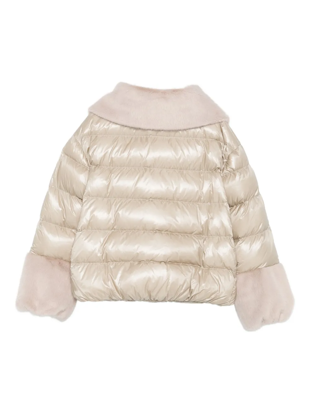 Куртка с отделкой из искусственного меха Herno Kids, нейтральный — фото 2