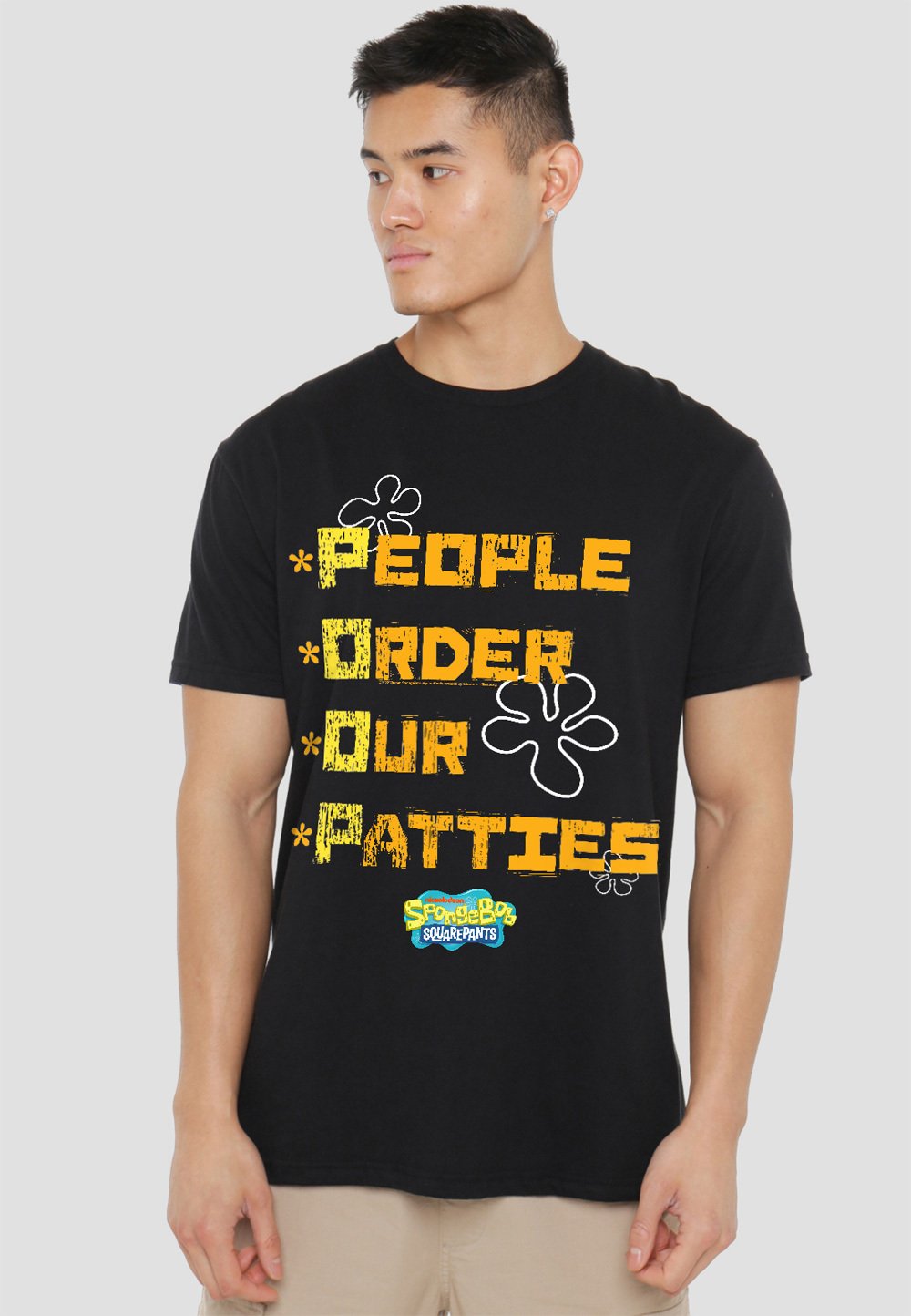 

Футболка с принтом SPONGEBOB PEOPLE ORDER OUR PATTIES Cotton Soul, черный