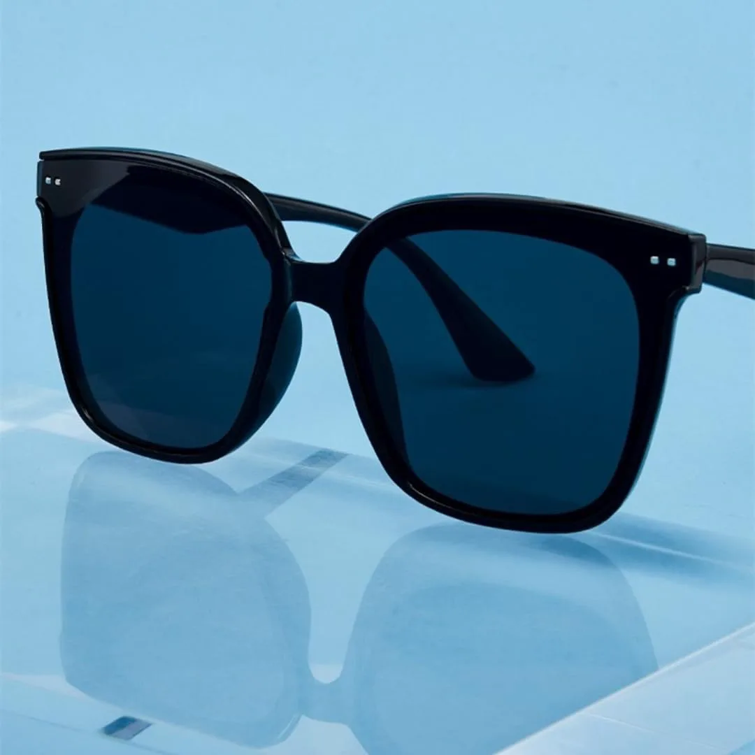 

Модные квадратные очки в крупной оправе, визуально стройнящие фигуру, в уличном стиле. Универсальные солнцезащитные очки для мужчин и женщин UATXTAU, White