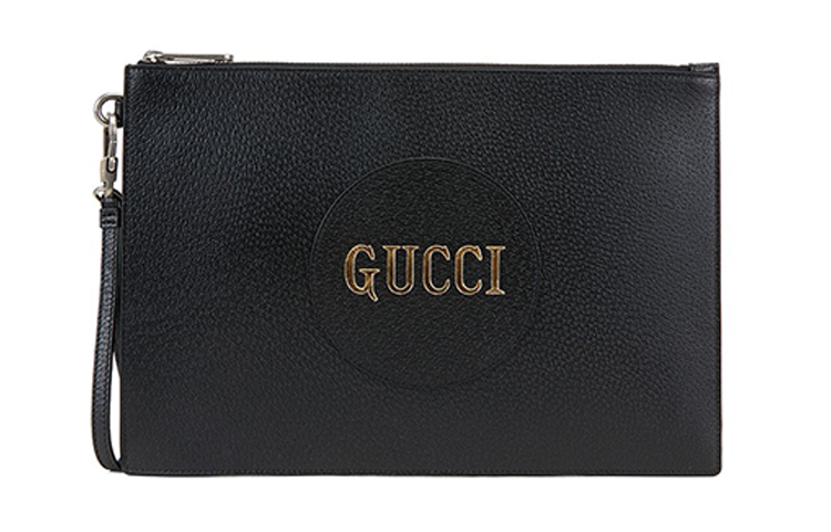 

GUCCI Клатч унисекс из коровьей кожи, черный