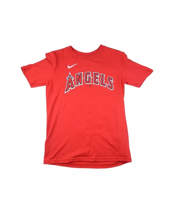 Футболка с именем и номером игрока Los Angeles Angels Big Boys and Girls — Энтони Рендон Nike, красный — фото 2