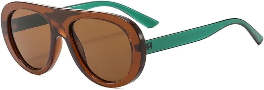 

Солнцезащитные очки с защитой UV400 | Леопардовый принт в стиле панк | Для женщин и мужчин | Для занятий спортом на открытом воздухе и вождения LXLHWN, Brown Green Tea