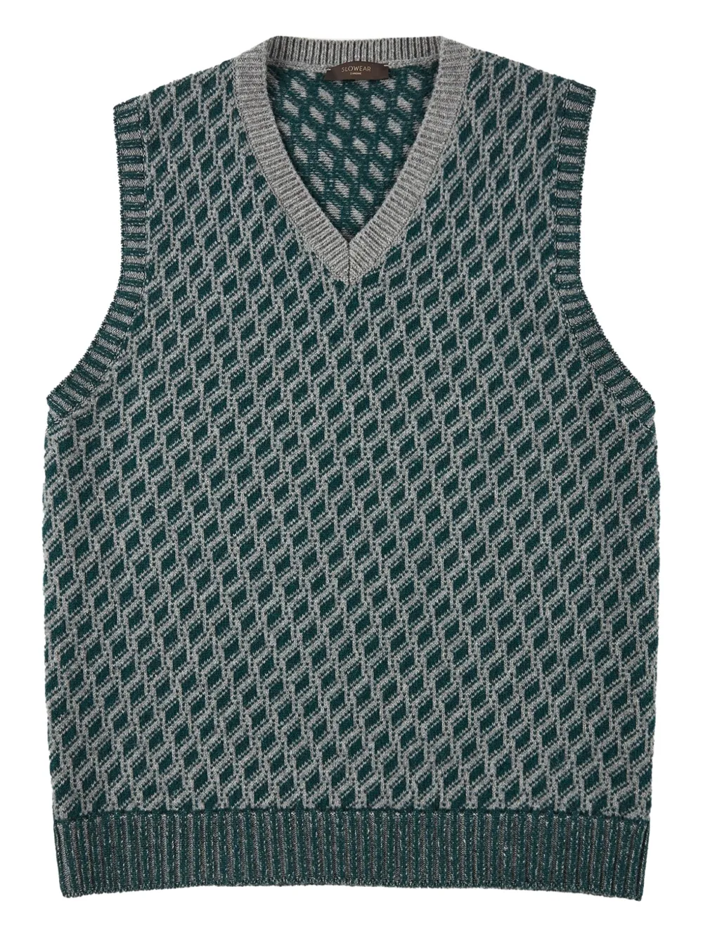

Жаккардовый жилет Zanone, зеленый