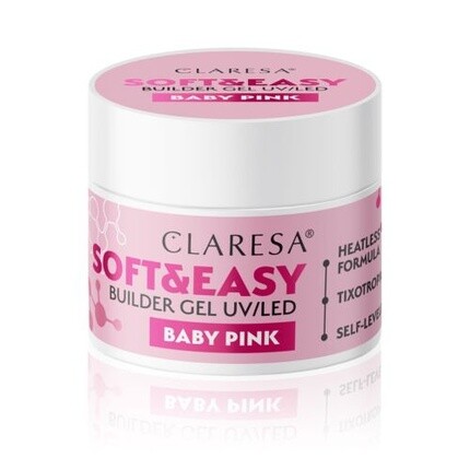 

Гель-строитель Soft&Easy Baby Pink 45 г, Claresa