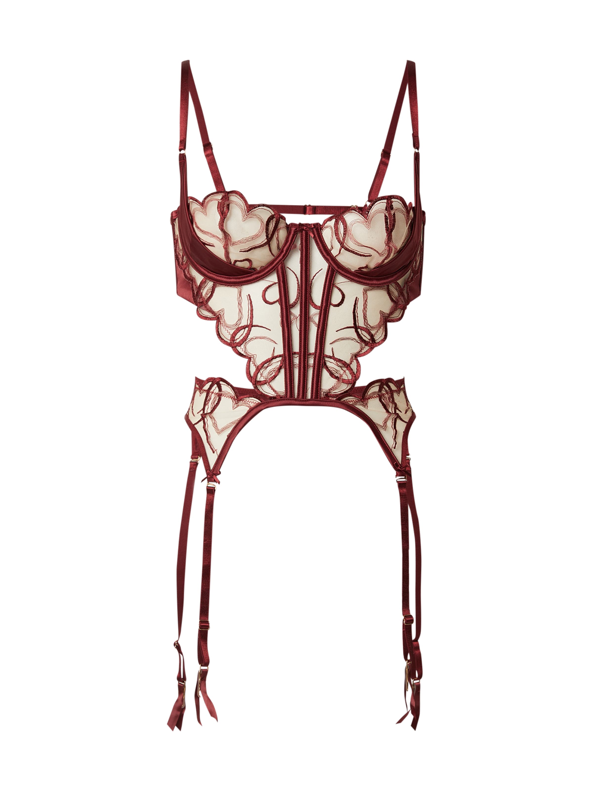 

Hunkemöller Корсет 'Olivia' в цвете бургунди