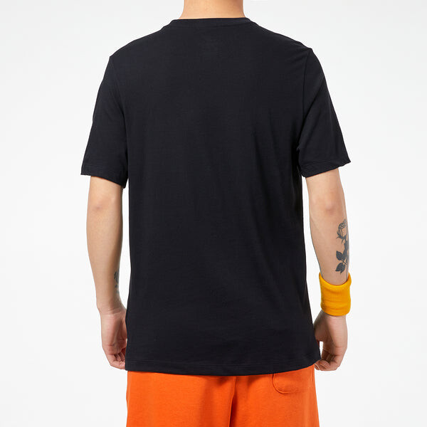 Футболка basketball sports contrasting colors printing round neck short sleeve black Nike, черный — фото 4