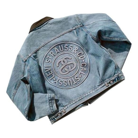 

Куртка x levi's embossed praglad trucker jacket 'blue' Stussy, синий