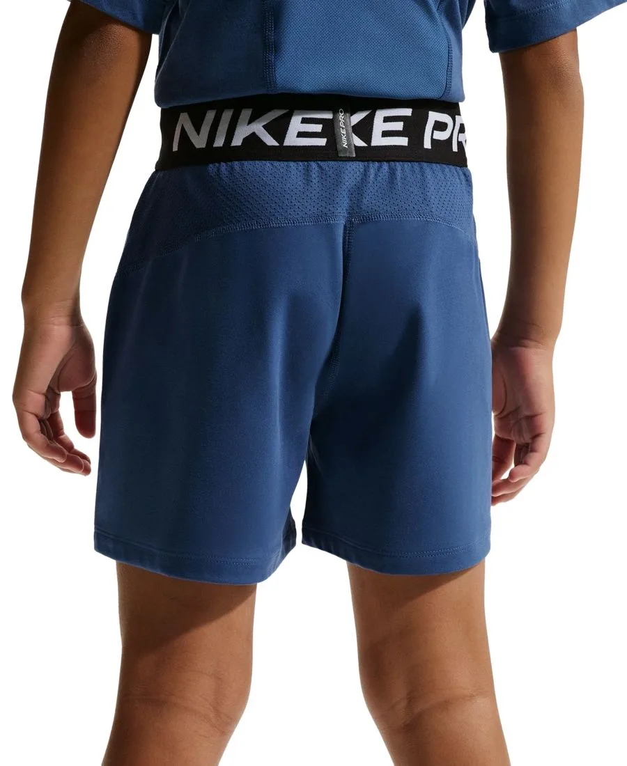 Детские флисовые шорты Pro Dri-FIT для мальчиков 8-20 лет Nike, mystic темно-синий/белый/черный — фото 4