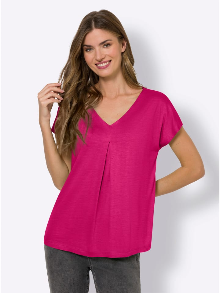 

Рубашка с короткими рукавами розового цвета Heine