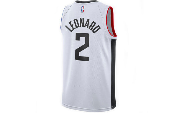 Футболка nba city sw fan edition los angeles clippers leonard 2 баскетбольная майка жилет Nike, белый — фото 2