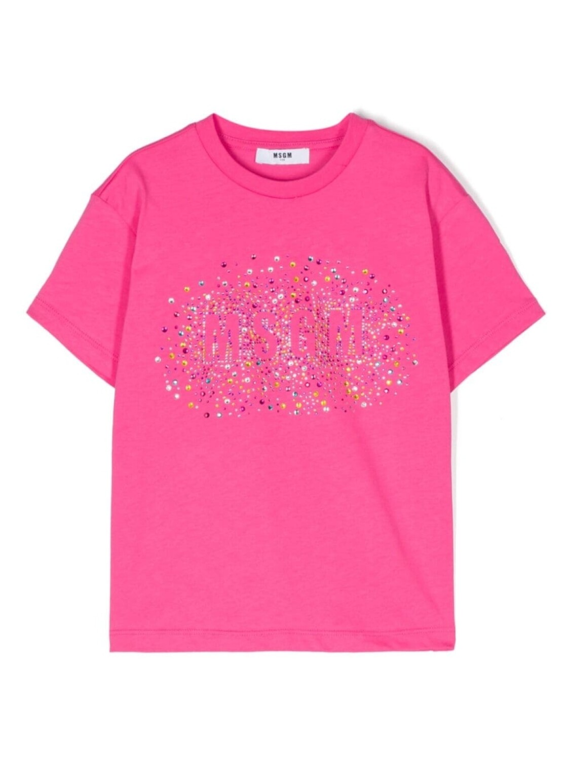 

MSGM Kids футболка со стразами, розовый