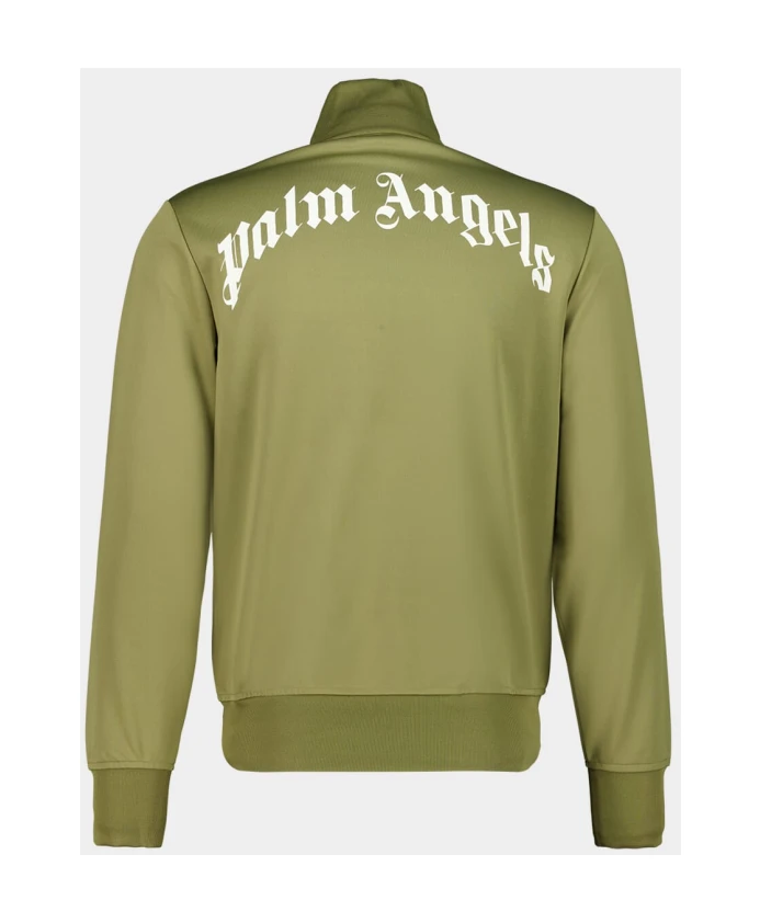 Спортивная куртка с изогнутым логотипом на спине. Palm Angels, зеленый — фото 2