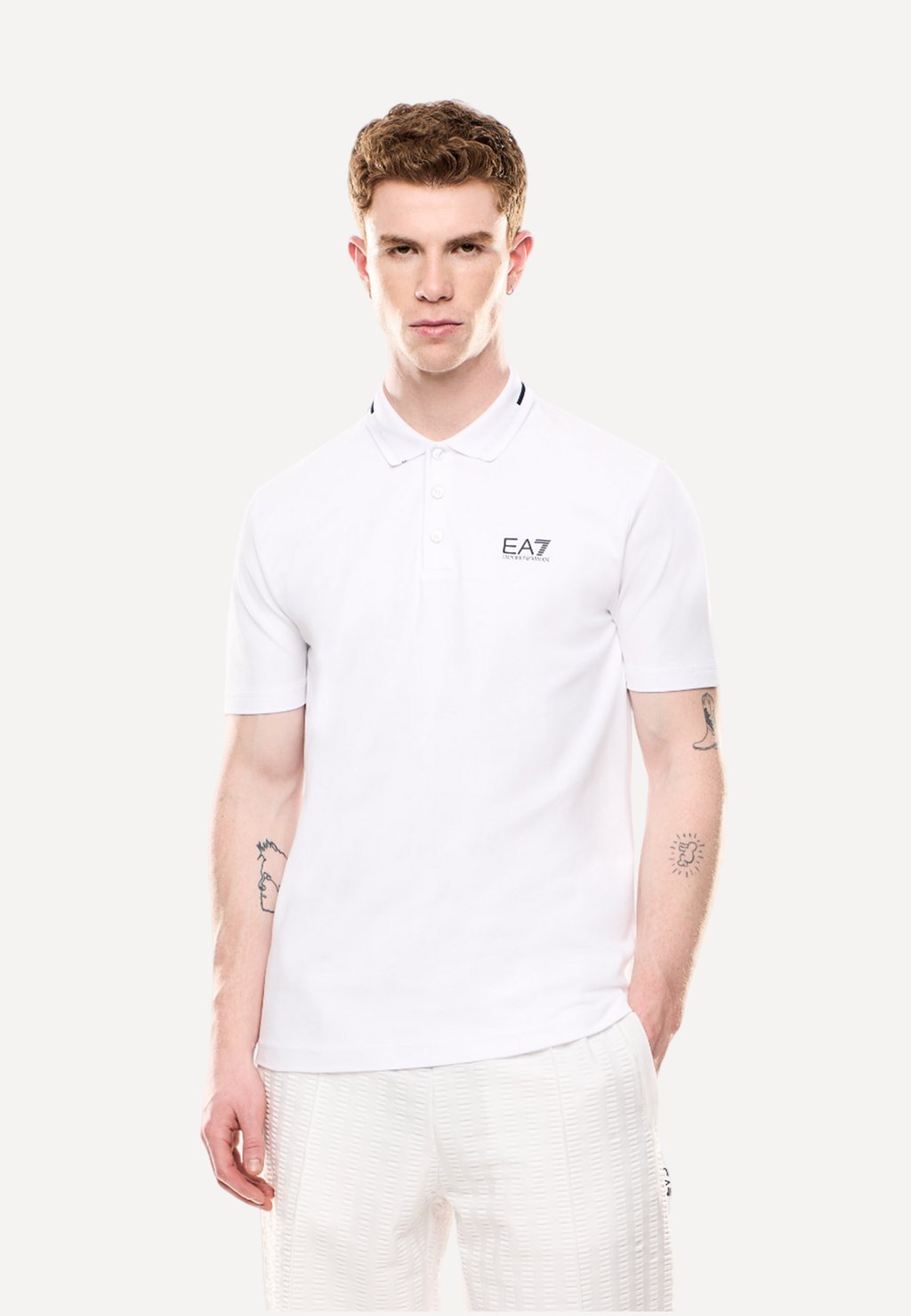 

Поло EA7 Emporio Armani, белый