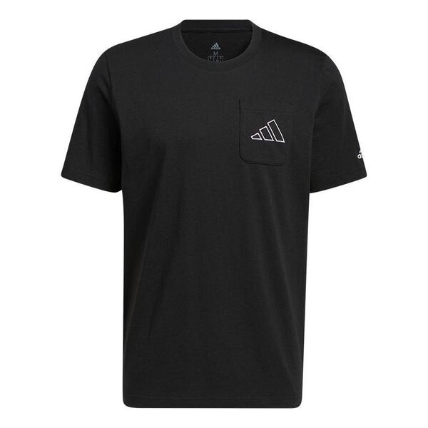 

Футболка Men's adidas logo Printing Solid Color Round Neck Pullover Short Sleeve Black T-Shirt, мультиколор