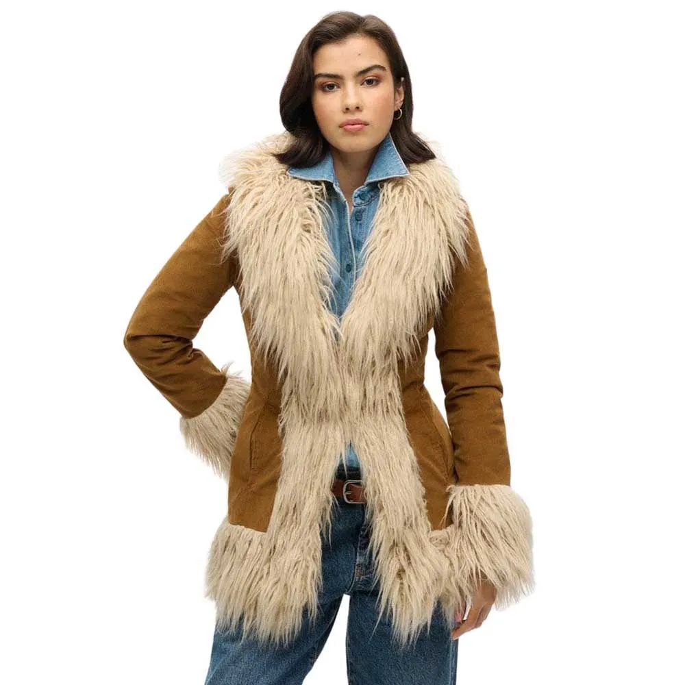 

Афганская куртка Superdry Vintage, коричневый