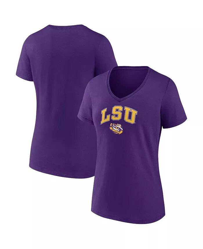 

Женская фиолетовая футболка LSU Tigers Evergreen Campus с V-образным вырезом Fanatics