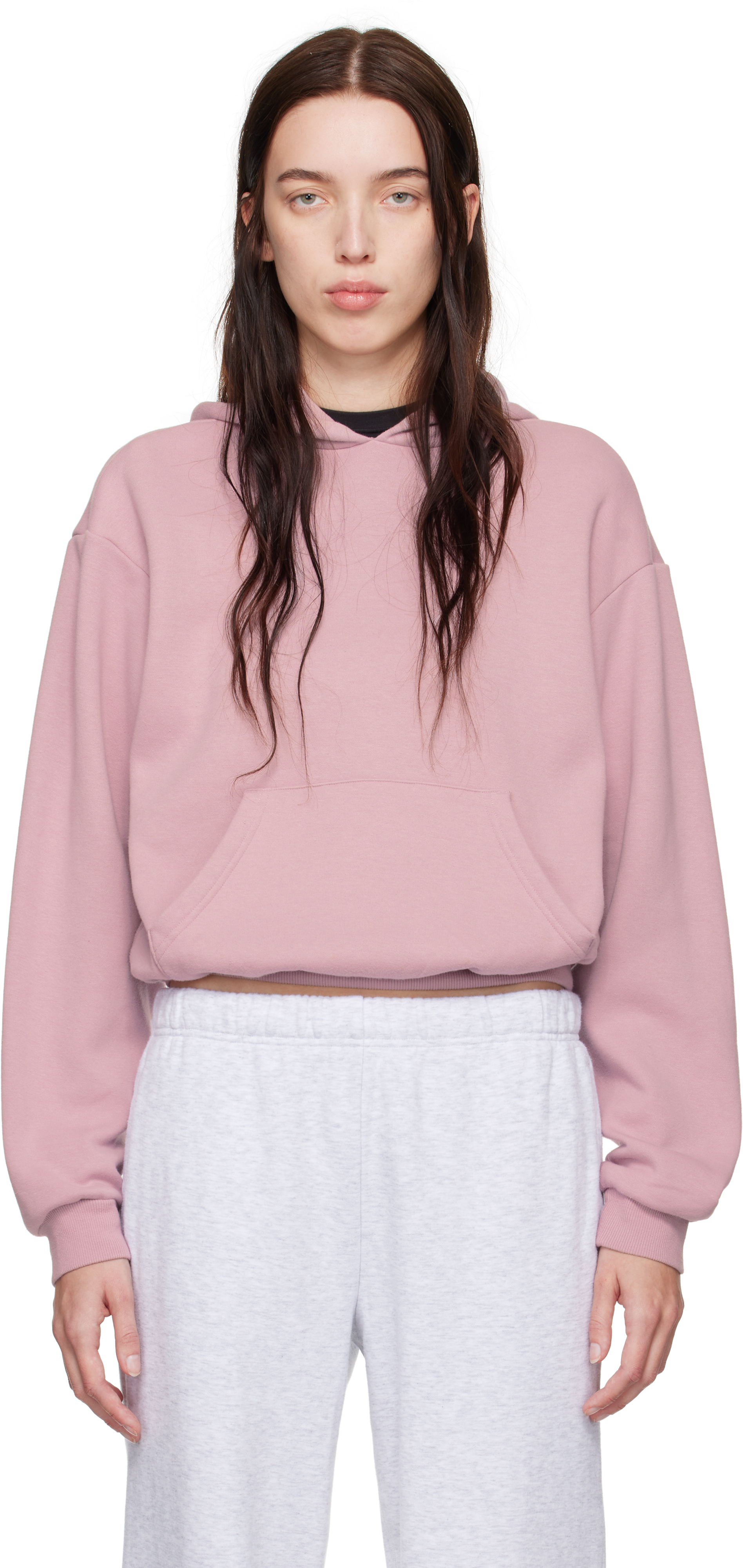 

Классическая толстовка с капюшоном KIM Pink Cotton Fleece SKIMS