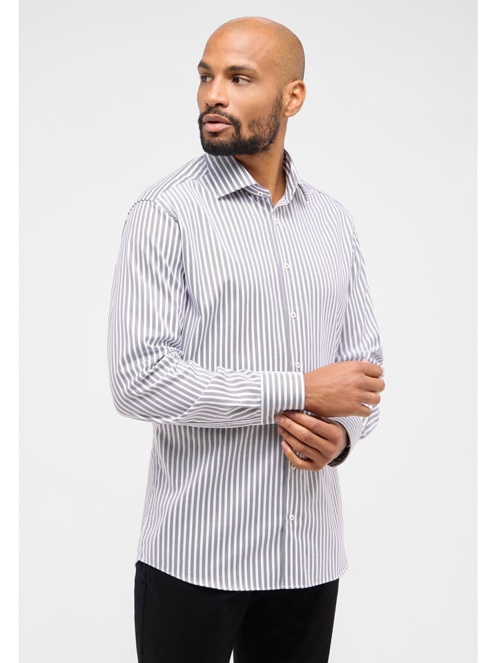 

Eterna Рубашка - современный крой - коричнево-белого цвета