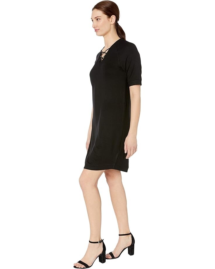 

Платье Tribal Short Sleeve Lace-Up Dress, черный
