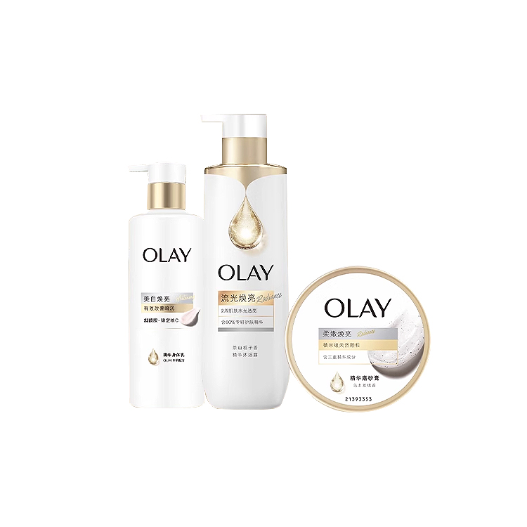 

Набор для ухода за телом с ниацинамидом для увлажнения и питания кожи успокаивающий эффект с ароматом 250г+500г Olay