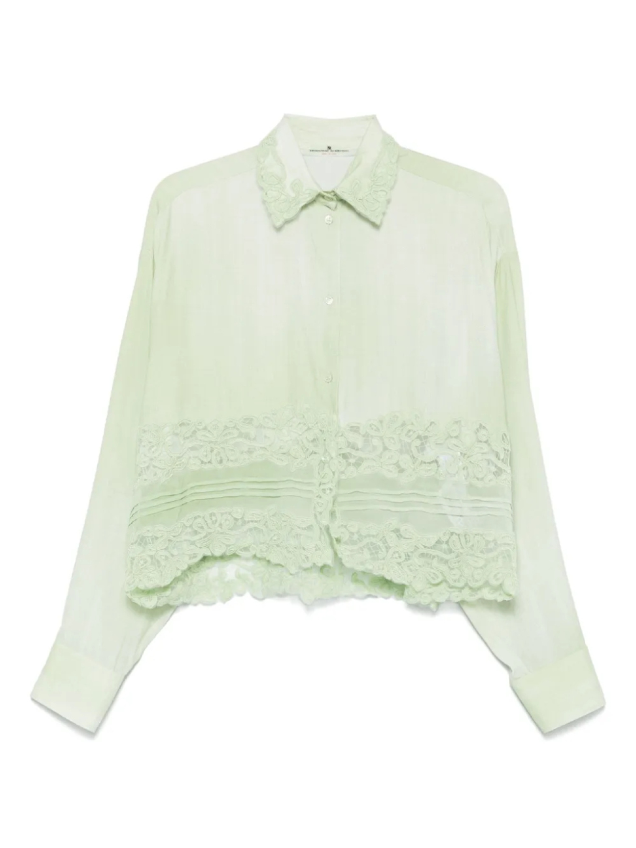 

Рубашка с кружевом Ermanno Scervino, зеленый