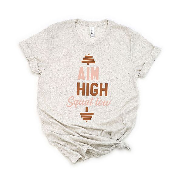 

Футболка с принтом Aim high squat low Simply Sage Market, Oatmeal, Серый, Футболка с принтом Aim high squat low Simply Sage Market, Oatmeal