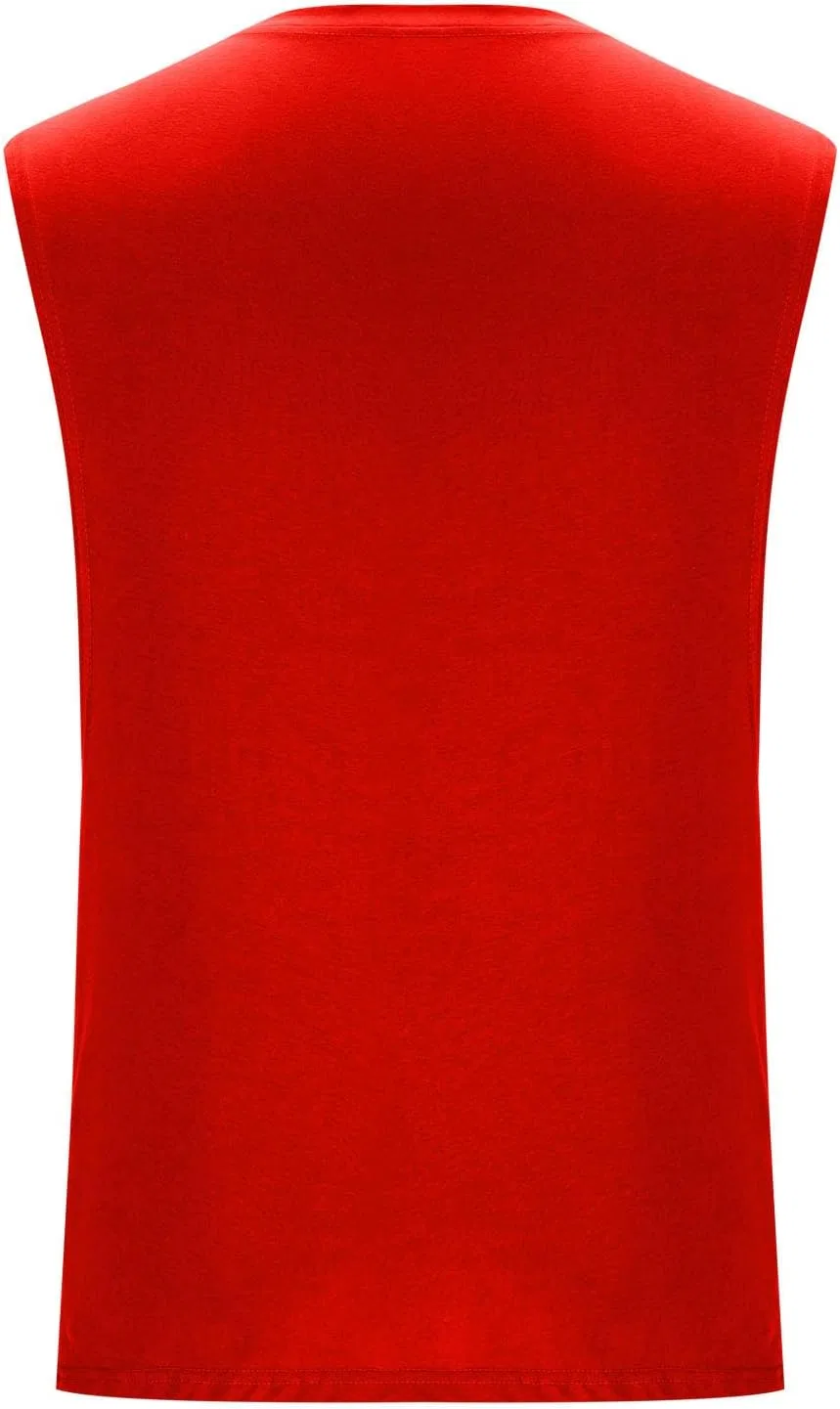 Мужской топ на лямках Cotton, A07_red — фото 4
