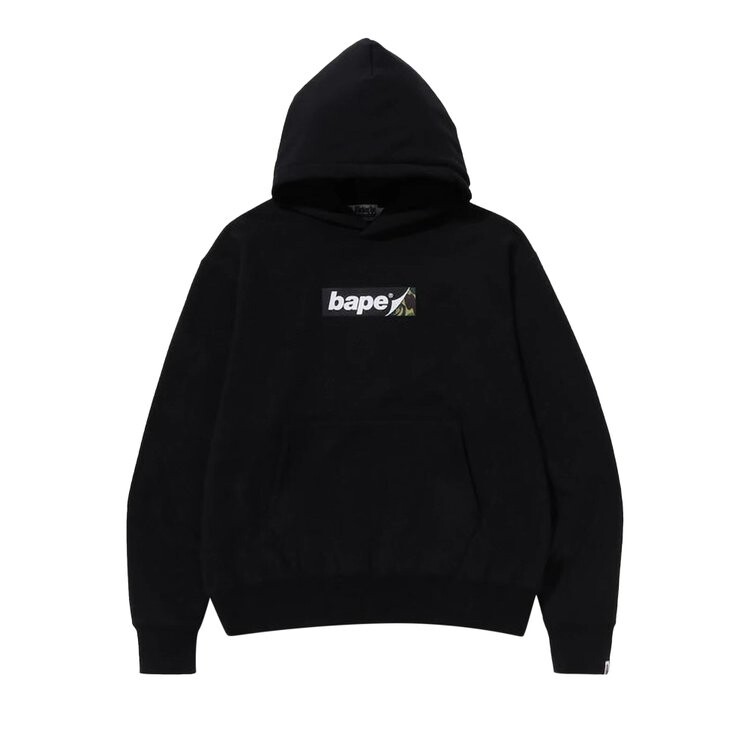 

Худи BAPE Smooth Logo Relaxed Fit Hoodie, черный