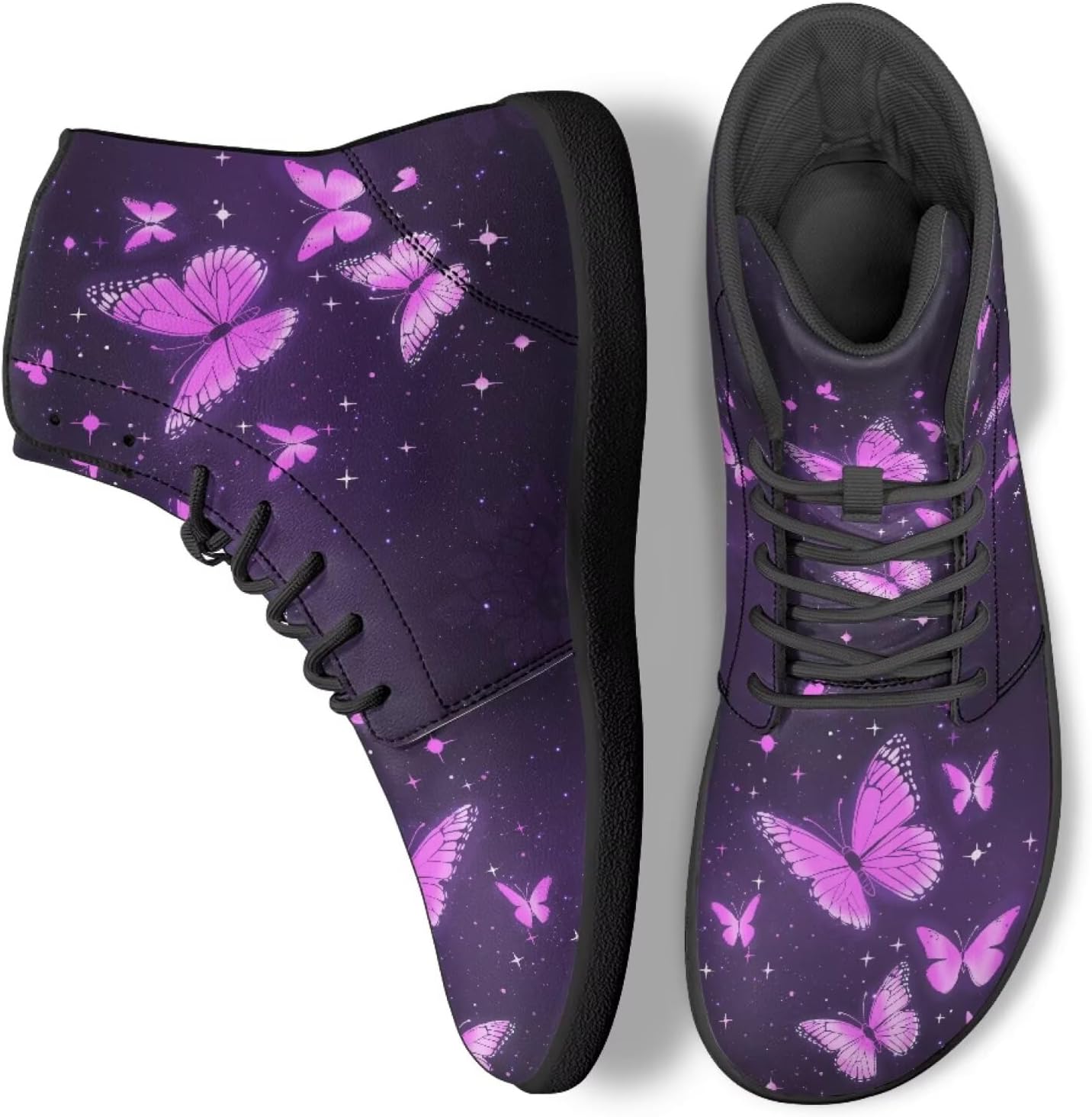 

Женские высокие кроссовки-бабочки для ходьбы, модные рабочие, офисные, спортивные, босоножки Ecaestolph, розовый