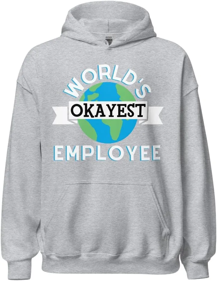 Толстовка Funny Employee of The Month Runner Up Worlds Okayest Employee Appreciation Day Gifts Teachers Bosses Day Nurses Gift Generic, серый