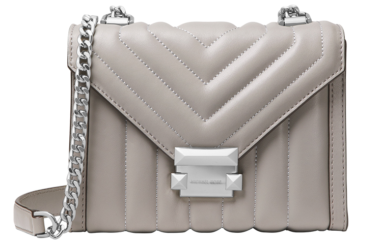 

Сумка-конверт Whitney из овчины, женская сумка через плечо Trumpets жемчужно-серый MICHAEL KORS