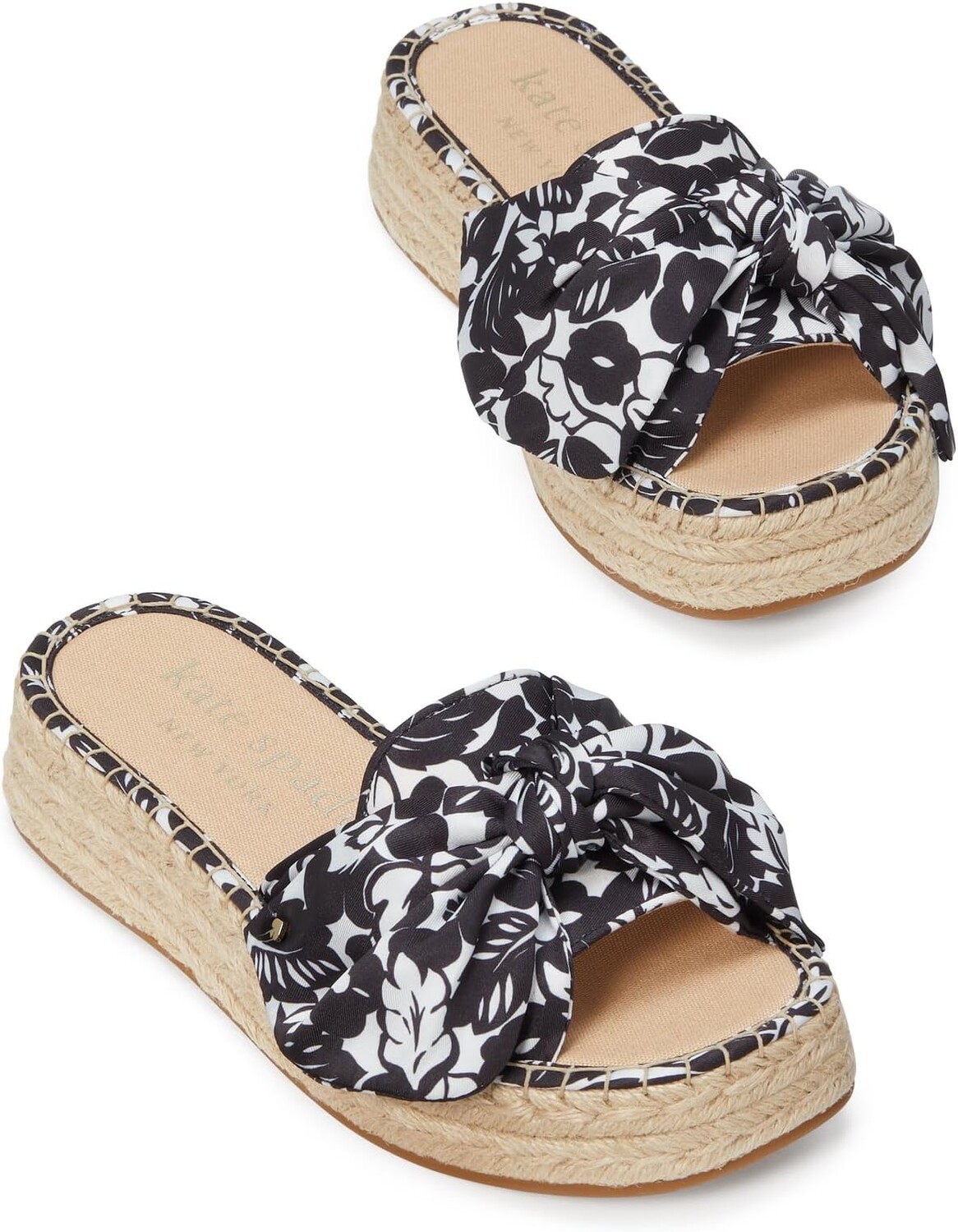 

Сандалии Kate Spade New York Lucie Tropical Foliage Espadrille, черный