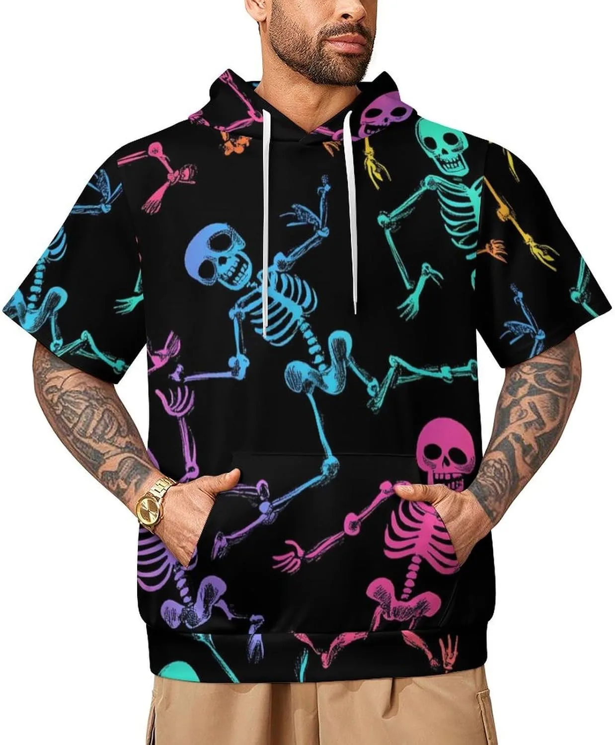 

Мужская толстовка с капюшоном Funny Print и карманом Mlkfa