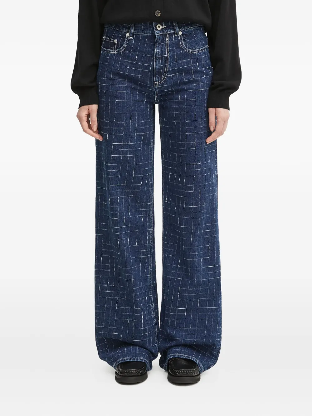 

Джинсы с сетчатым узором KENZO, синий