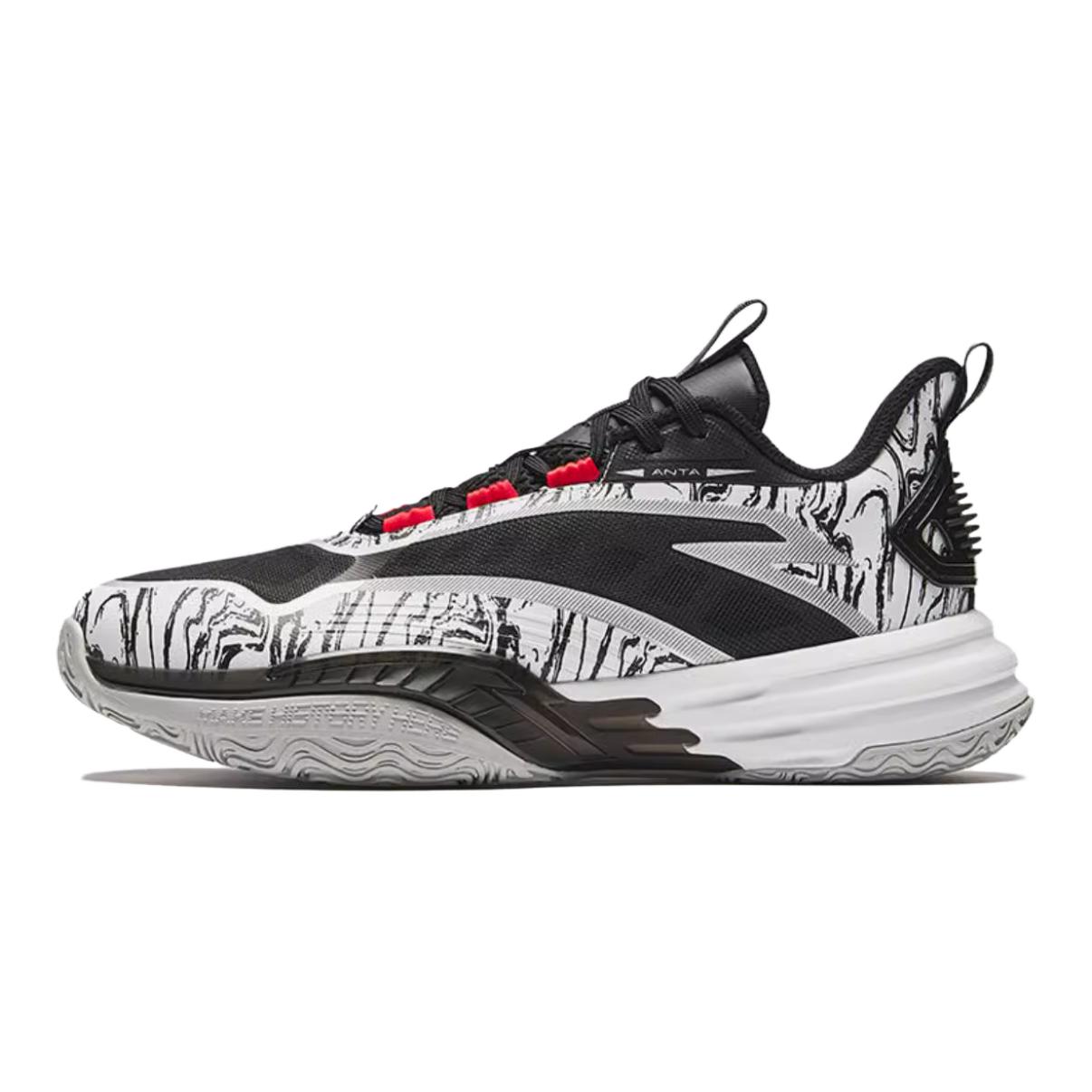 

Antakids Детские баскетбольные кроссовки Low top Black White с антиэйджинг-тканью, противоскользящие и устойчивые к истиранию