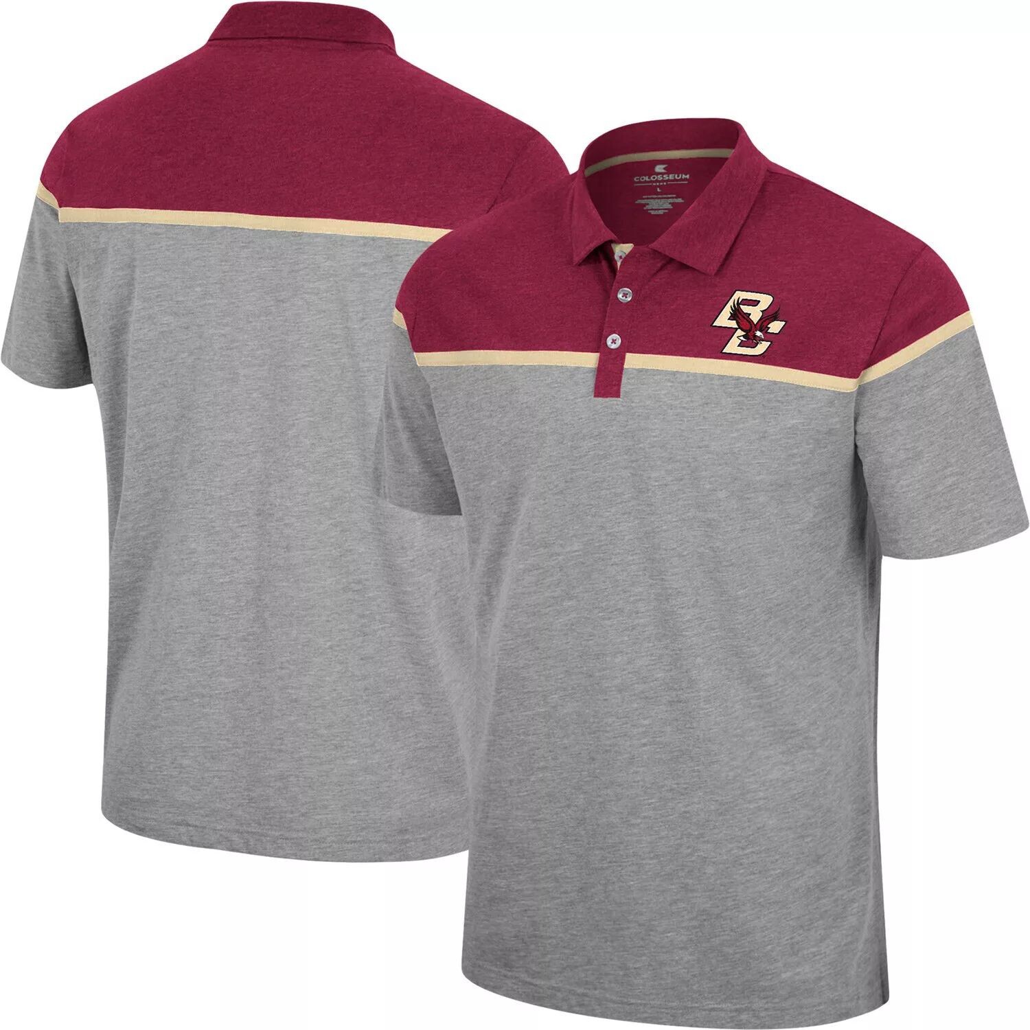 

Мужская футболка-поло Heather Grey Boston College Eagles Chamberlain Colosseum