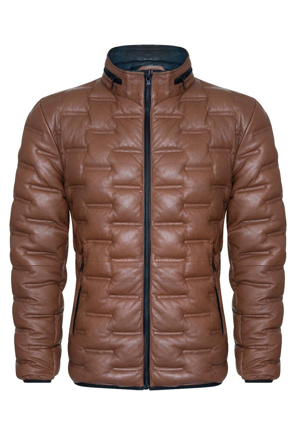 

Стеганый кожаный бомбер Puffer - Ресифи Infinity Leather, коричневый