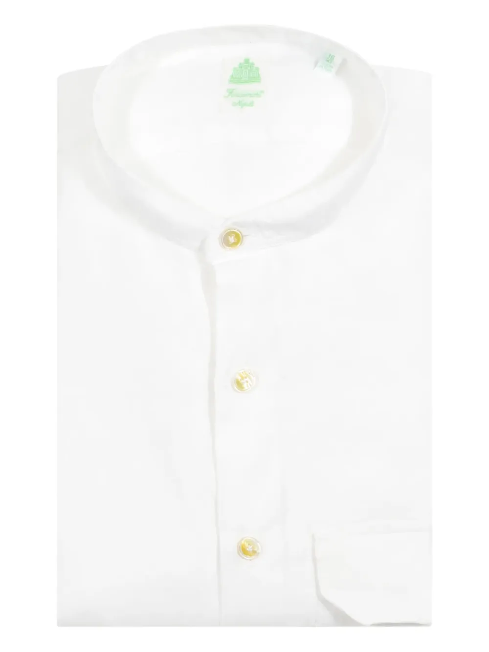 

Рубашка без воротника на пуговицах Finamore 1925 Napoli, белый