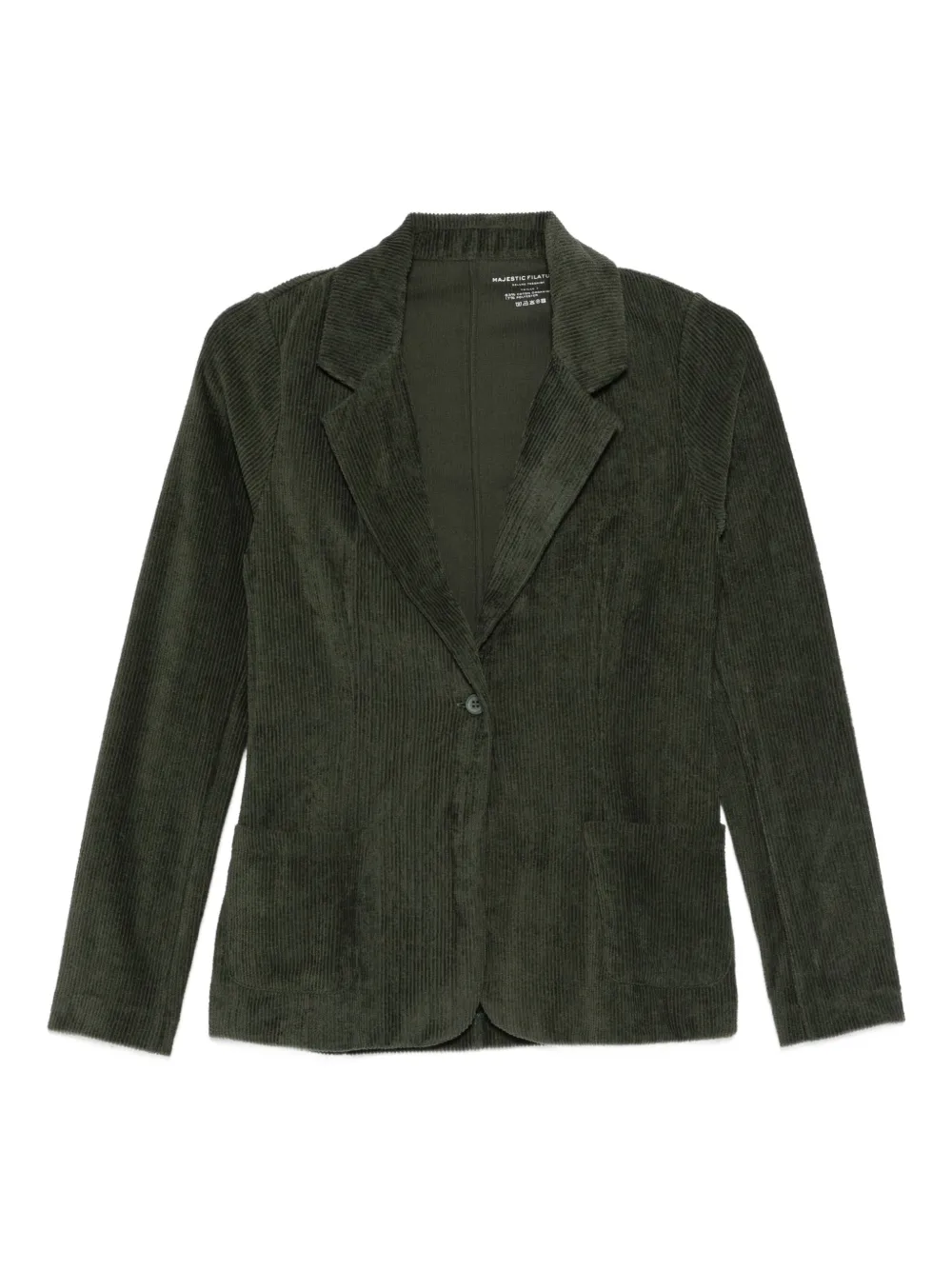 

Жакет на одной пуговице с двумя карманами Majestic Filatures, зеленый
