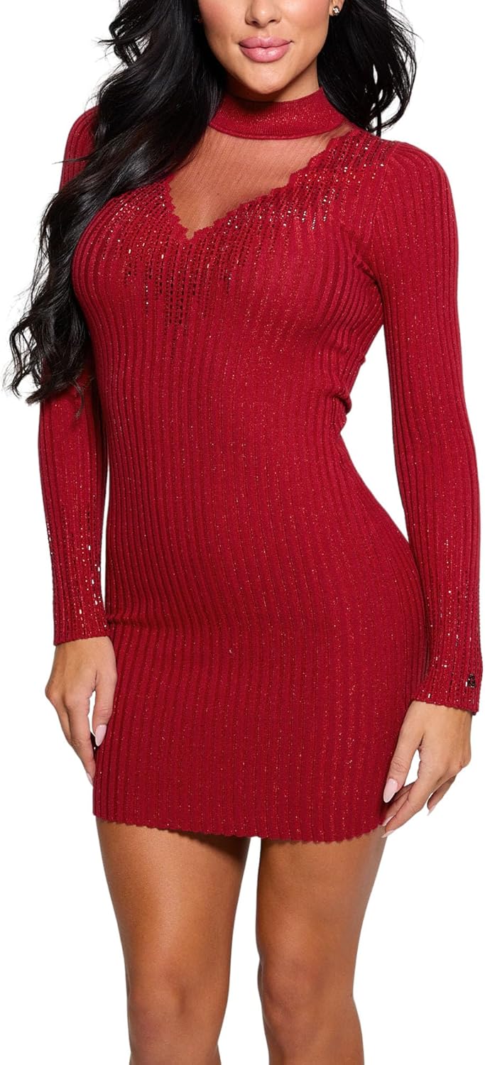 

GUESS Женское платье Eco Janet приталенное миди, Dizzy Bluebells Print