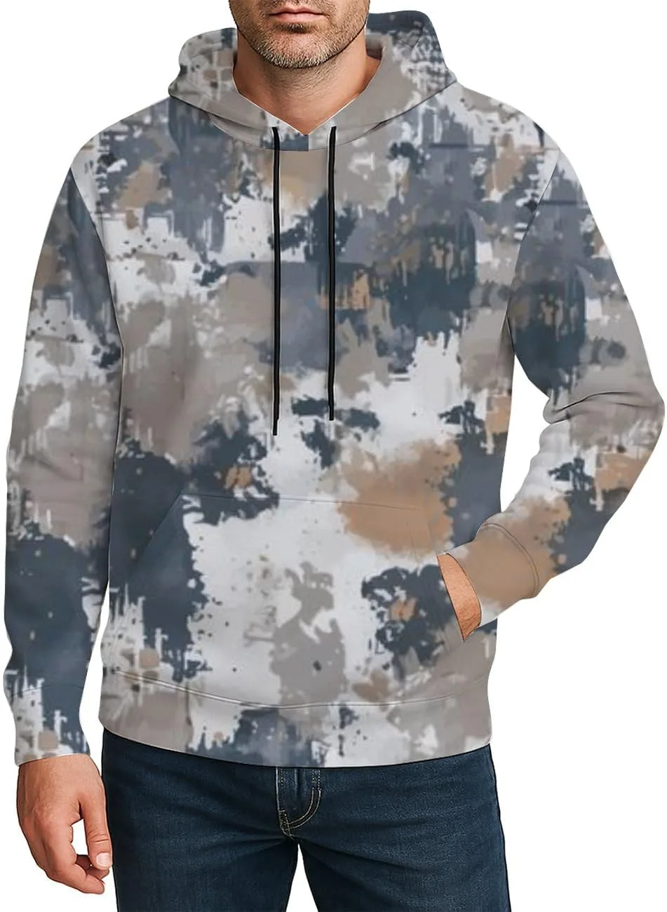 

Графический худи Unisex Purple Pink Camo, с карманом и кулиской Deovige