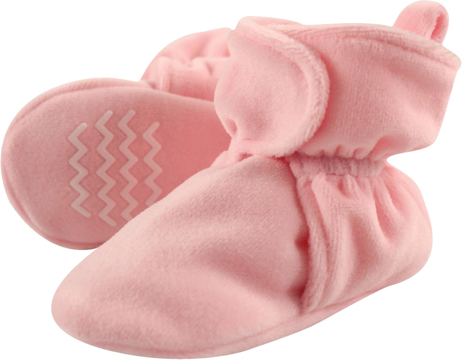 

Hudson Baby Унисекс Мягкие Велюровые Пинетки для Младенцев, Light Pink