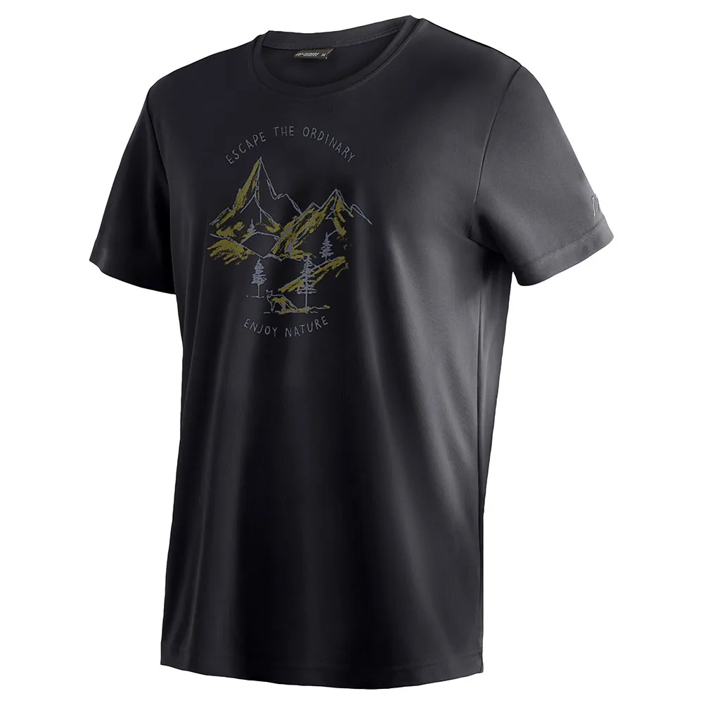 

Футболка с коротким рукавом Maier Sports Dieter Print, черный